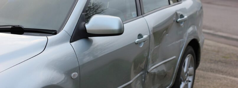 car dented from crash