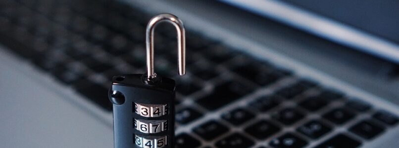 padlock next to keyboard
