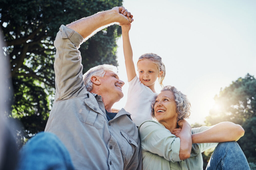 Personal Insurance, grandparents playing with grandchild